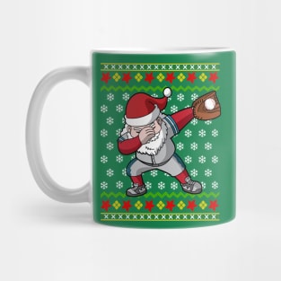 Santa Claus Baseball Player Ugly Christmas Sweater Mug